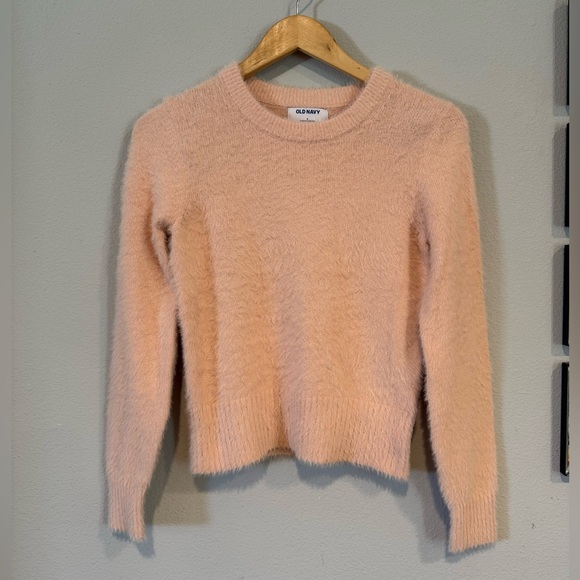 Old Navy Women's Light Pink Fuzzy Sweater Size Small - Picture 1 of 3